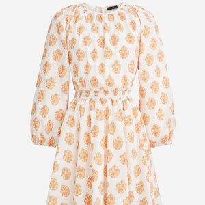 NWT J. Crew Smocked Waist Floral Block Print Mini Dress - XS